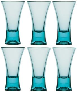 Schnapsglas Set 6 Stück, unzerbrechlich - Türkis