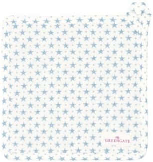 Greengate Topflappen Greengate Topflappen LUMI STAR DUSTY BLUE Blau Sterne 2er Set