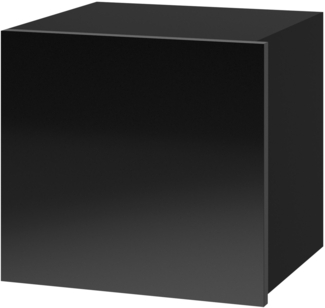 Wandregal Calabrini BR07 (Farbe: Schwarz / Schwarz Hochglanz)