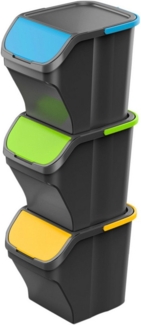 Gardissimo STACK Abfalleimer 25 Liter Mülleimer Mülltrenner Sortierer