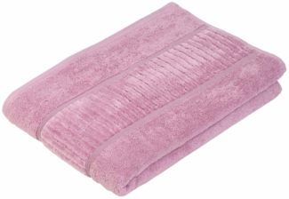 Gözze Badetuch BIO Frottier, Walkfrottee (1-St), Bio-Baumwolle, Uni-Farben, mit geschorener Bordüre, Pastell Farben