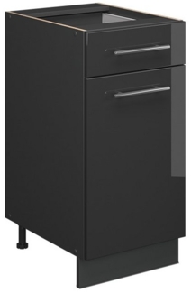 Küchenunterschrank Fame-Line Anthrazit Hochglanz 40 cm ohne Arbeitsplatte Vicco