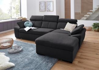 exxpo - sofa fashion Ecksofa Salerno, L-Form, inkl. Kopf- und Armteilverstellung, wahlweise mit Bettfunktion