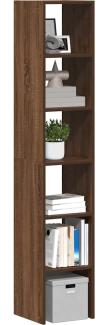 vidaXL Bücherregale 2 Stk. Stapelbar Braun Eichen-Optik 30x30x80 cm 858816