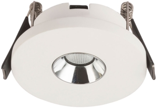 LED Einbaustrahler, Gips weiß, Chrom, D 9 cm, CHRISTINE