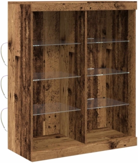 vidaXL LED-Sideboard Altholz 41 x 37 x 100 cm Holzwerkstoff 863048