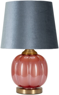 Dmora Tischlampe Fibocchi, Schreibtischleuchte, Büroleuchte, Arbeitslampe, 33x33 h50 cm, Rot und Blau