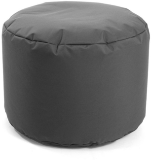 mokebo Pouf Der Ruhepouf (für Garten & Balkon), Sitzhocker Outdoor, Fußhocker, Hocker & Sitzkissen rund Anthrazit