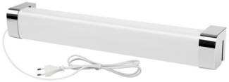 ZMH LED Spiegelleuchte mit Stecker 37CM Chrom leuchte Schlafzimmer, Langlebige Materialien, LED fest integriert, 4000K, 10W Neutralweiß Schminklicht leuchte
