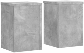 vidaXL Pflanzenständer 2 Stk. Betongrau 25 x 25 x 35 cm Holzwerkstoff 852909