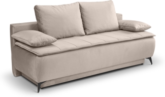 Schlafsofa mit Bettkasten (B/H/T: 210 x 103 x 90 cm) in Beige
