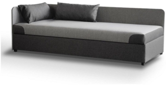 Beautysofa Schlafsofa Nelson, 90 x 200 cm Einzelsofa aus Struktur-Bezug, mit Relaxfunktion