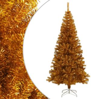 vidaXL Künstlicher Weihnachtsbaum mit Ständer Gold 180 cm PET 321010