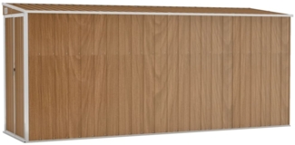 vidaXL Anbauschuppen Braun 118x382x178 cm Verzinkter Stahl 316232