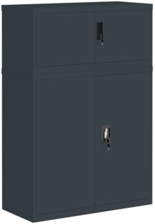 vidaXL Aktenschrank Anthrazit 90x40x130 cm Stahl 3188329