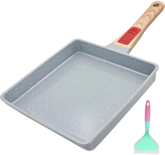 Keramik Tamagoyaki Pfanne Japanische Omlette Antihaft 23x21 cm Blau