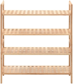vidaXL Schuhregal Walnussholz Massiv 69x26x81 cm 247103