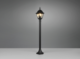 Wegeleuchte LIVENZA nostalgische Laterne, Aluminium Schwarz Höhe 100cm