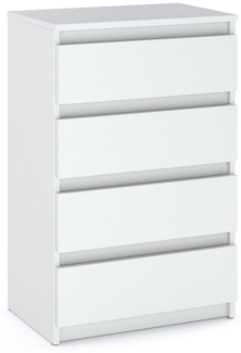 KOSETO Kommode mit 4 Schubladen - 60 cm - für Wohnzimmer und Schlafzimmer, Kratzfeste Oberfläche, Griffloses Design, Pflegeleicht, Modern Design