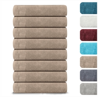 BARBONS Handtücher Set – 8-tlg Handtuch Set 50x100 cm für Badezimmer, Gäste & Alltag, (8-St), Walkfrottee, 100% Baumwolle, saugstark, weich