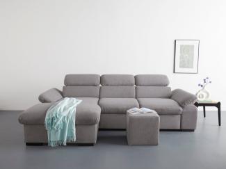 COTTA Ecksofa Lola L-Form, Set, mit Hocker & Kopfteilfunktion, wahlw. Bett- und Armteilfunktion