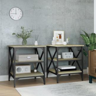 vidaXL Beistelltische 2 Stk. Sonoma-Eiche 40x42x50 cm Holzwerkstoff 825775