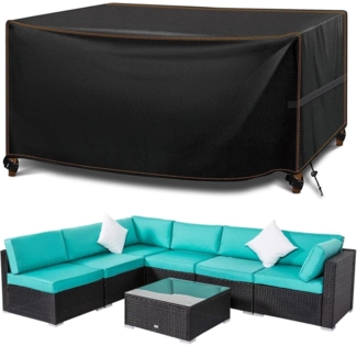 MUPAS Abdeckung Gartenmöbel 420D Oxford Wasserdicht Schutzhülle Terrassenmöbel