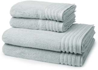 Vossen Vienna Style Supersoft 4 tlg. Frottier-Set - 2 X Handtuch (50 X 100cm), 2 X Duschtuch (67 X 140cm) - 620 g/m2 - Light grey
