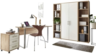 BMG Möbel Büromöbel-Set Office Edition Mini Set 3, Büromöbel komplett Set Arbeitszimmer Homeoffice