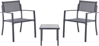 Bistro Set TAVOLETO Metall Dunkelgrau