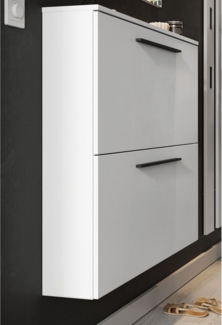Lomadox Schuhschrank UTRERA-01 Schuhkipper Flur schmal, modern, weiß, B/H/T: 100/85/19 cm