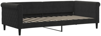 vidaXL Tagesbett Schwarz 90x200 cm Samt 354248