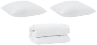 vidaXL Bettdecken Set 3 pcs Weiß Mikrofaser und Daunenfedern 3378012