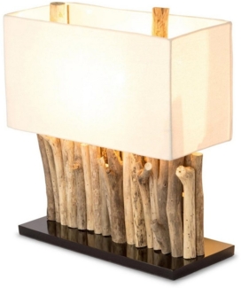 Levandeo® Nachttischlampe, levandeo Lampe 35 x 40 x 16 cm Tischlampe Treibholz Unikat Holzlampe