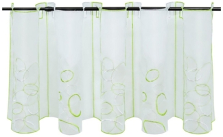 Joyswahl Scheibengardine (1 St), Stangendurchzug, transparent, Stickerei, Kaffee Vorhang, Voile, Küche