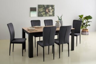 Home affaire Essgruppe Bergamo Tisch Stühle Speisezimmer Bestseller, (Set, 7-tlg), moderne 7-tlg Tischgruppe, Unser Bestpreis