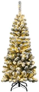 COSTWAY Künstlicher Weihnachtsbaum, 225cm, 350 warmweiße LEDs, 641 PVC Nadeln