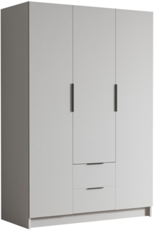 Kleiderschrank Conate I (Farbe: Weiß / Weiß + Schwarz)