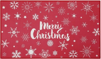 GarveeMore Fußmatte Weihnachten,Weihnachtsfussmatte Außen-/Innenbereich,100% Polyester, Maschinenwaschbar,Saugfähig,Nachahmung Von Leinenweberei,1900gsm