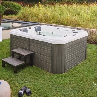 HOME DELUXE Outdoor-Whirlpool 'Beach', mit Treppe & Thermoabdeckung