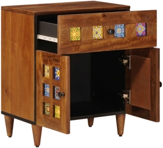 vidaXL Nachttisch Braun 50 x 33 x 60 cm Massivholz Mango 4018235