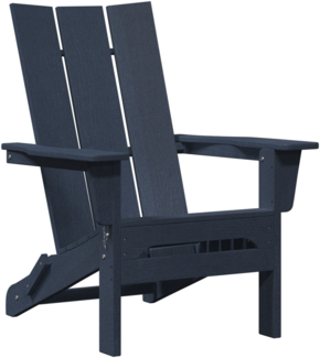 vidaXL Klapp-Adirondack-Stuhl Marineblau 74,5x80,5x90 cm HDPE 42006618
