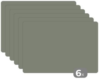 MuchoWow Platzset Mintgrün - Unifarben, (6-St), Platzsets, Tischset, Abwaschbar, Tischsets, Platzdeckchen