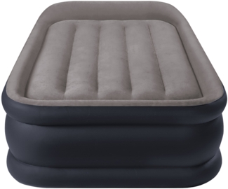 Intex Luftbett mit integrierter Luftpumpe Gästebett, Vinyl grau, 191 x 99 x 42 cm