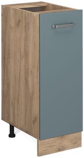 Apothekerschrank R-Line Blau-Grau 30 cm ohne Arbeitsplatte Vicco