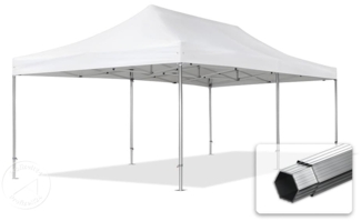 4x8 m Faltpavillon, PROFESSIONAL Alu 50mm, feuersicher, weiß