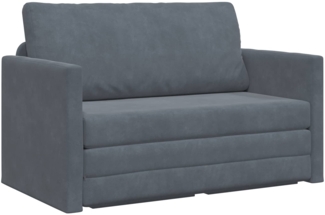 vidaXL Klappsofa Bett Dunkelgrau 124 x 71 x 78 cm Samt 42030516
