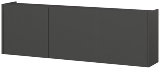 Lomadox Sideboard PAALI-01, in graphit, grifflos, hängend, 138 cm breit