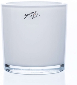 Sandra Rich Übertopf SANDRA RICH, Glasübertopf WEISS "cylindrical heavy Pot H 10cm/10cm"