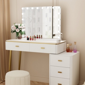 VOWNER Schminkspiegel Hollywood Schminkspiegel, LED 3 Lichtfarben, Touch-Steuerung (1-St), 3 Lichtfarben, einstellbar, mit USB-Anschluss, ideal für Make-up.